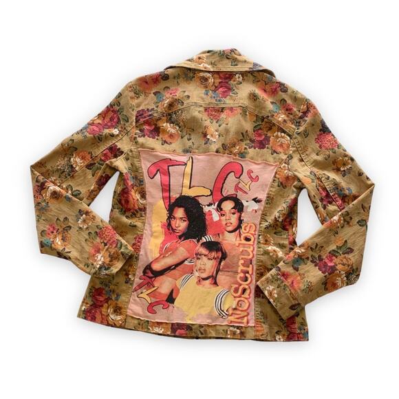 Via Penny Lane Reworked Apparel | TLC 90’s Graphic Custom Floral Jacket Small - Picture 8 of 8